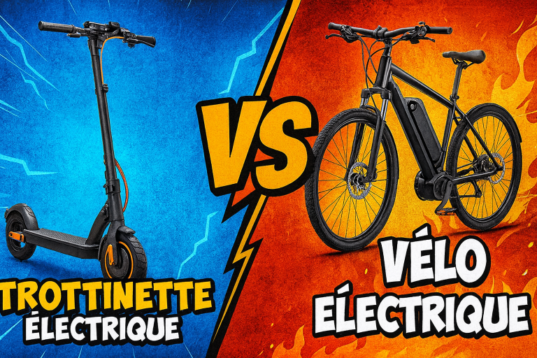 Comparatif trottinette électrique vs vélo électrique pour trajets quotidiens en 2025.